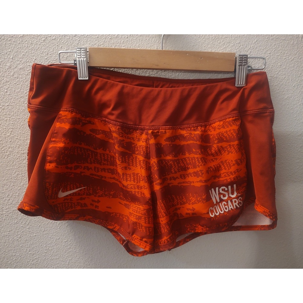 Nike WSU Cougars Women's Dri-Fit Running Medium Shorts Maroon Red| Athletic Gym